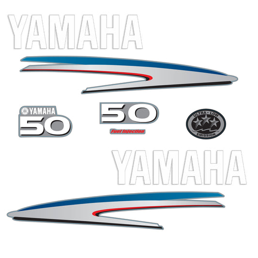 Yamaha 4-Stroke 50hp EFI Outboard Motor Cowling Cover Sticker - Image 2 - XRmarine
