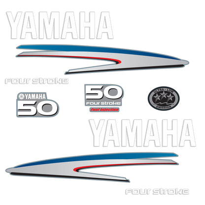 Yamaha 4-Stroke 50hp EFI Outboard Motor Cowling Cover Sticker - Image 1 - XRmarine