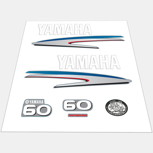 Yamaha 4-Stroke 60hp EFI Outboard Motor Cowling Cover Sticker - Image 1 - XRmarine