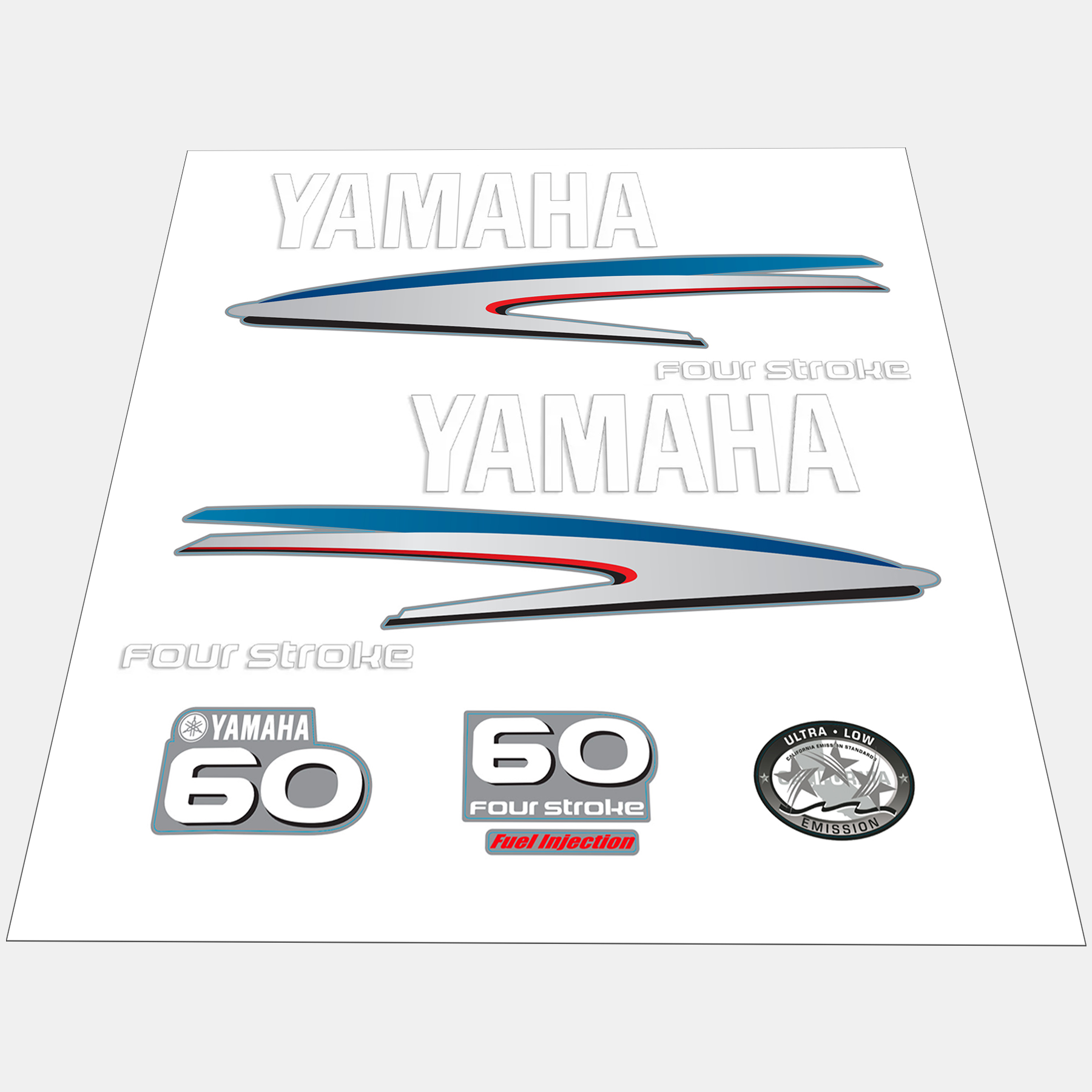 Yamaha 4-Stroke 60hp EFI Outboard Motor Cowling Cover Sticker - Image 1 - XRmarine