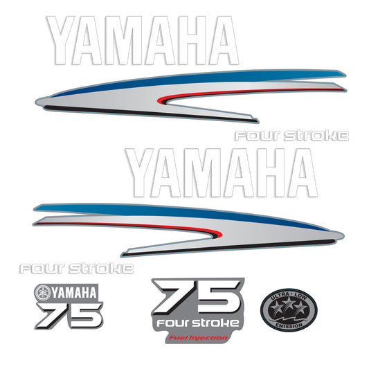 Yamaha 4-Stroke 75hp EFI Outboard Motor Cowling Cover Sticker - Image 2 - XRmarine