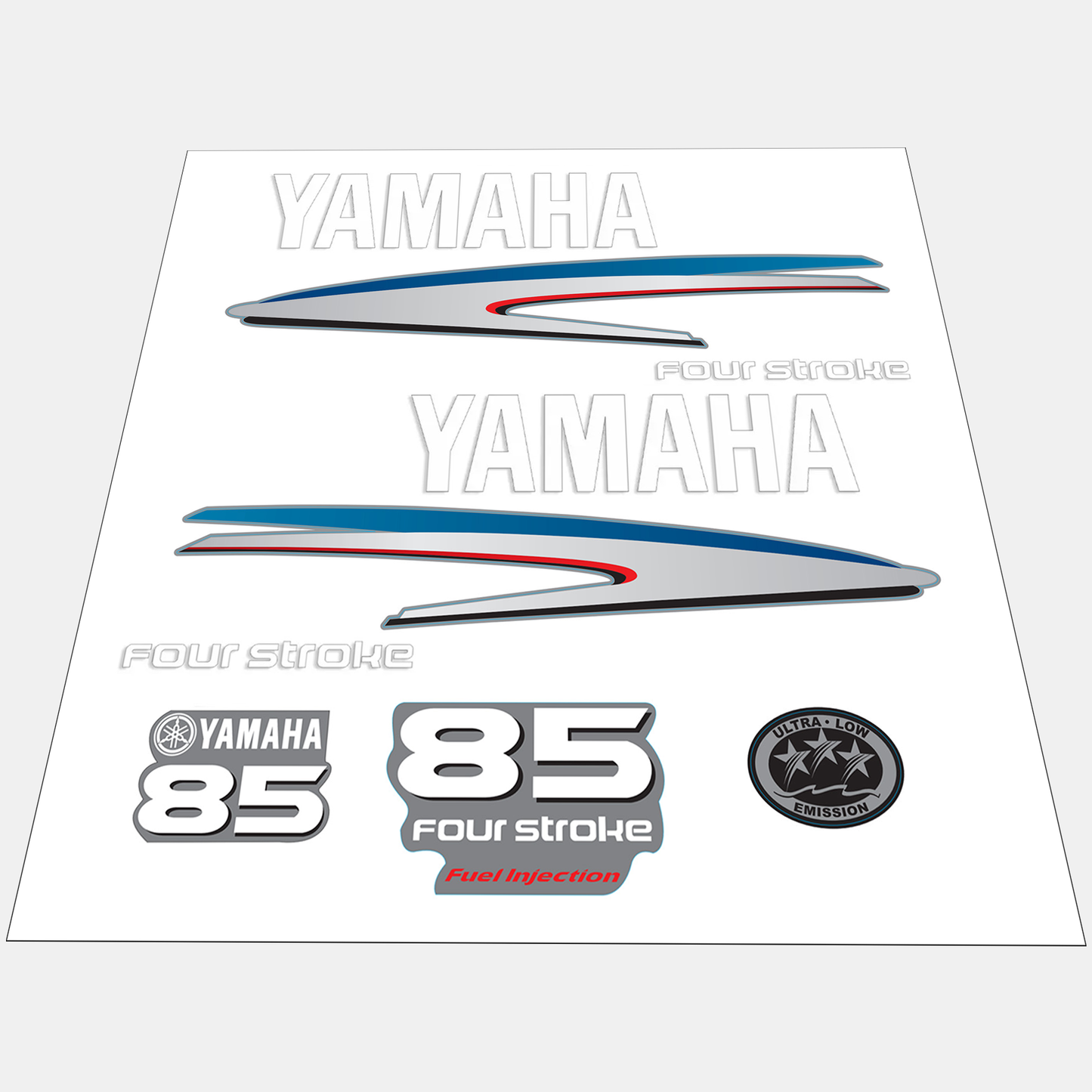 Yamaha 4-Stroke 85hp EFI Outboard Motor Cowling Cover Sticker - Image 1 - XRmarine