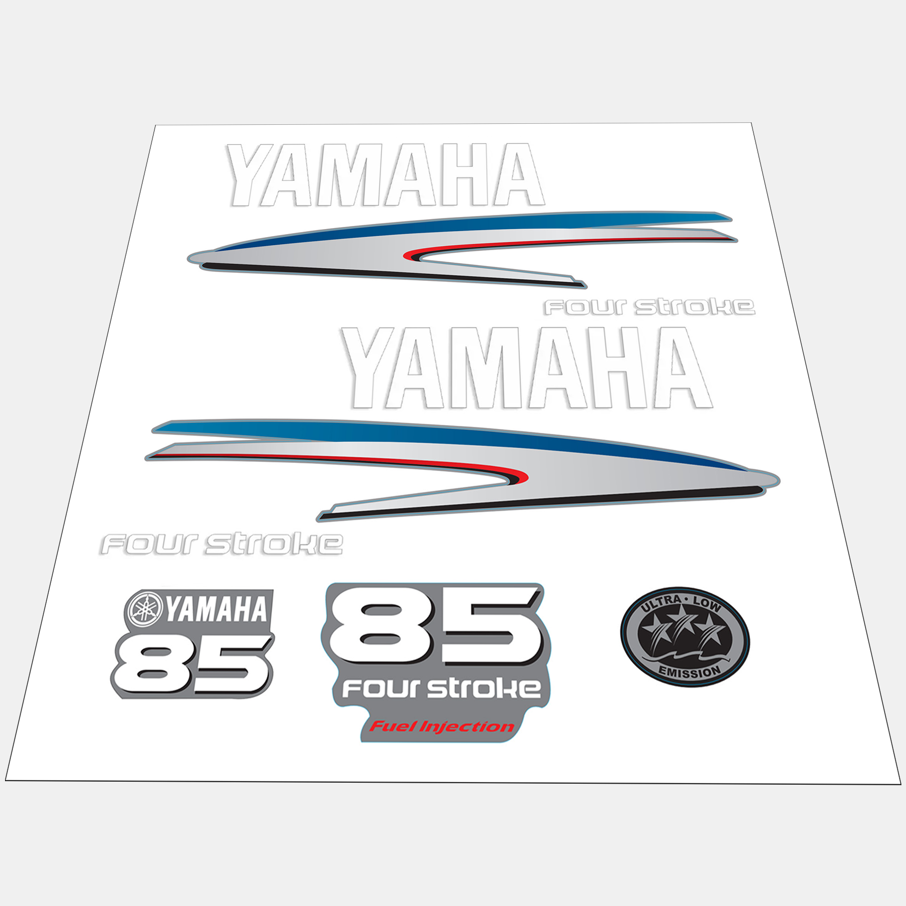 Yamaha 4-Stroke 85hp EFI Outboard Motor Cowling Cover Sticker - Image 1 - XRmarine