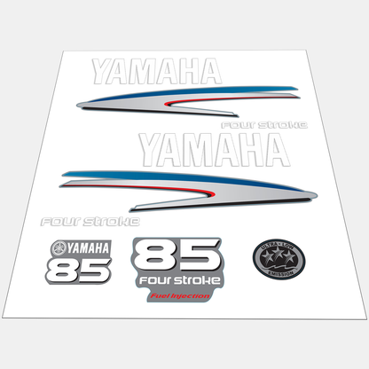 Yamaha 4-Stroke 85hp EFI Outboard Motor Cowling Cover Sticker - Image 1 - XRmarine
