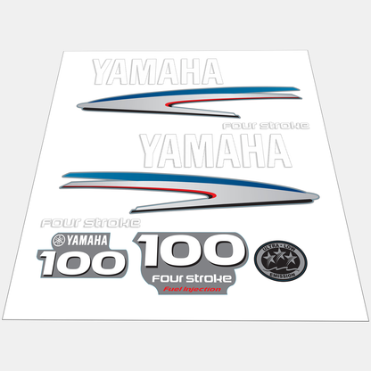 Yamaha 4-Stroke 100hp EFI Outboard Motor Cowling Cover Sticker - Image 1 - XRmarine