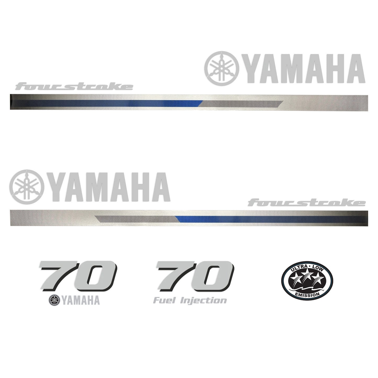 Yamaha 4-Stroke 70hp EFI Outboard Motor Cowling Cover Sticker - Image 2 - XRmarine