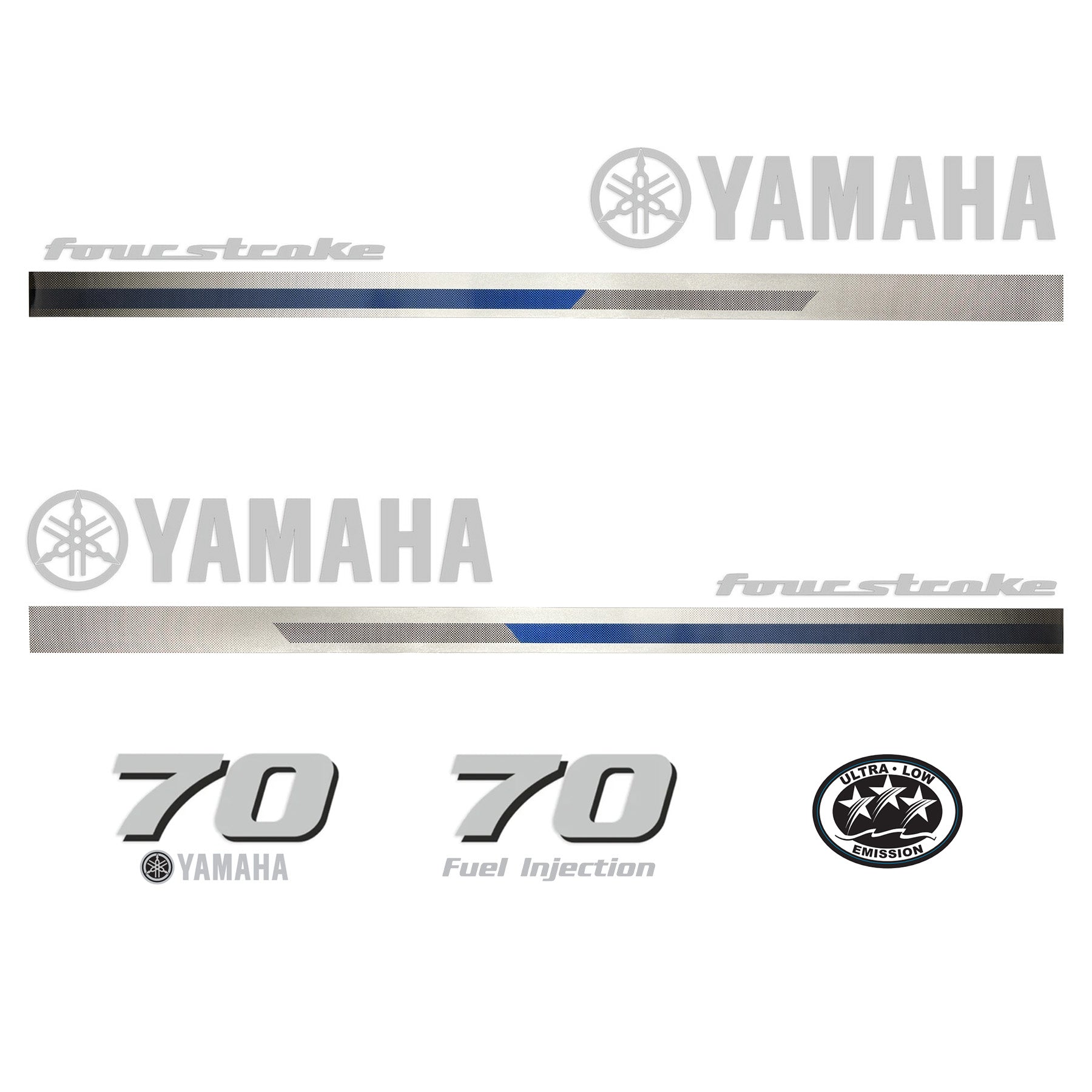 Yamaha 4-Stroke 70hp EFI Outboard Motor Cowling Cover Sticker - Image 2 - XRmarine
