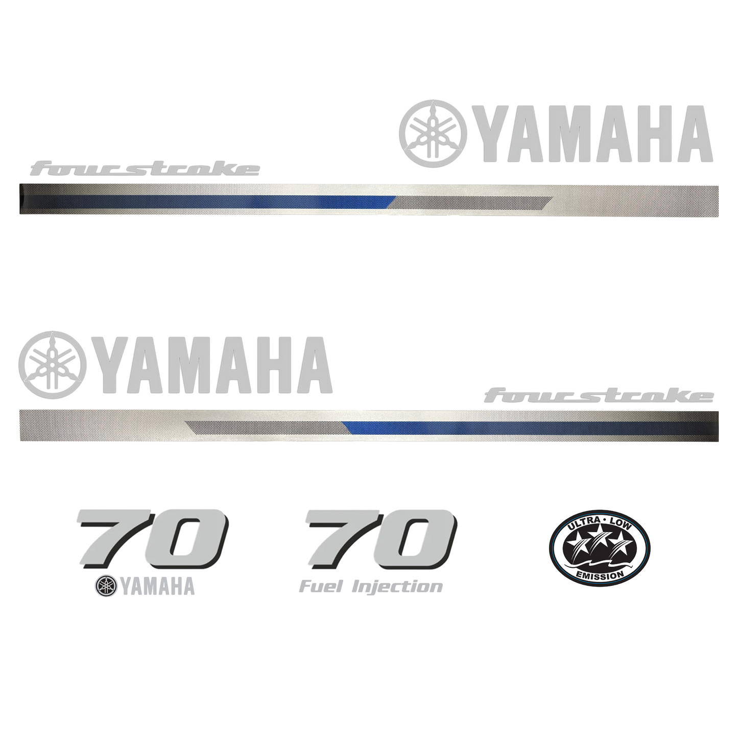 Yamaha 4-Stroke 70hp EFI Outboard Motor Cowling Cover Sticker - Image 3 - XRmarine