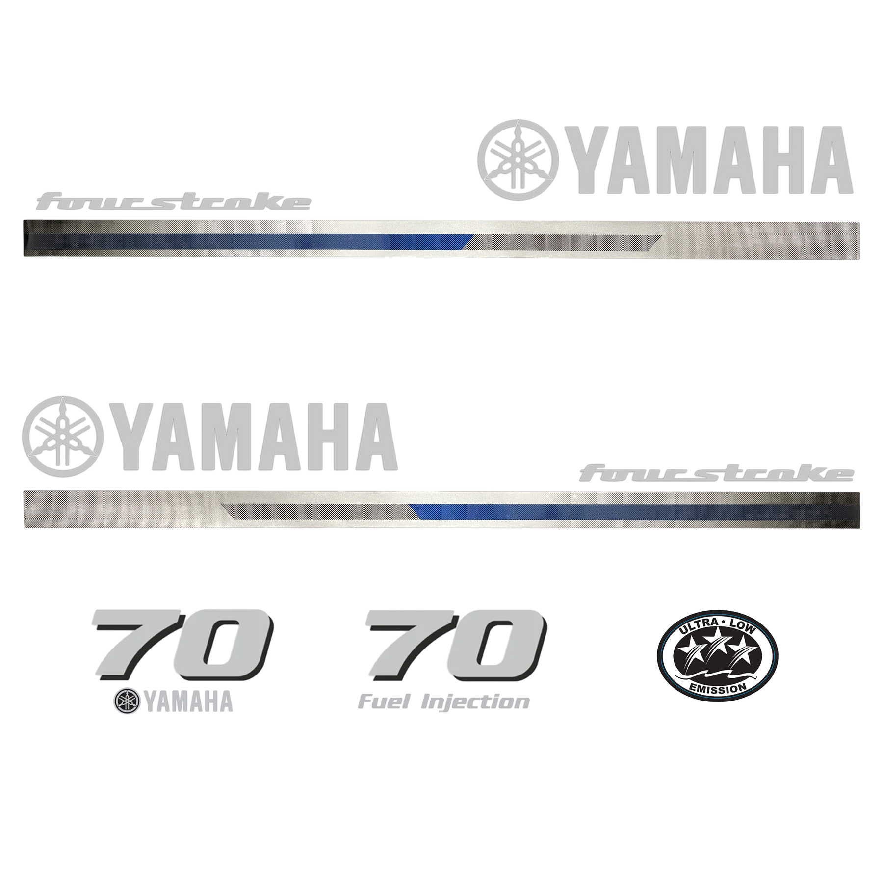 Yamaha 4-Stroke 70hp EFI Outboard Motor Cowling Cover Sticker - Image 3 - XRmarine