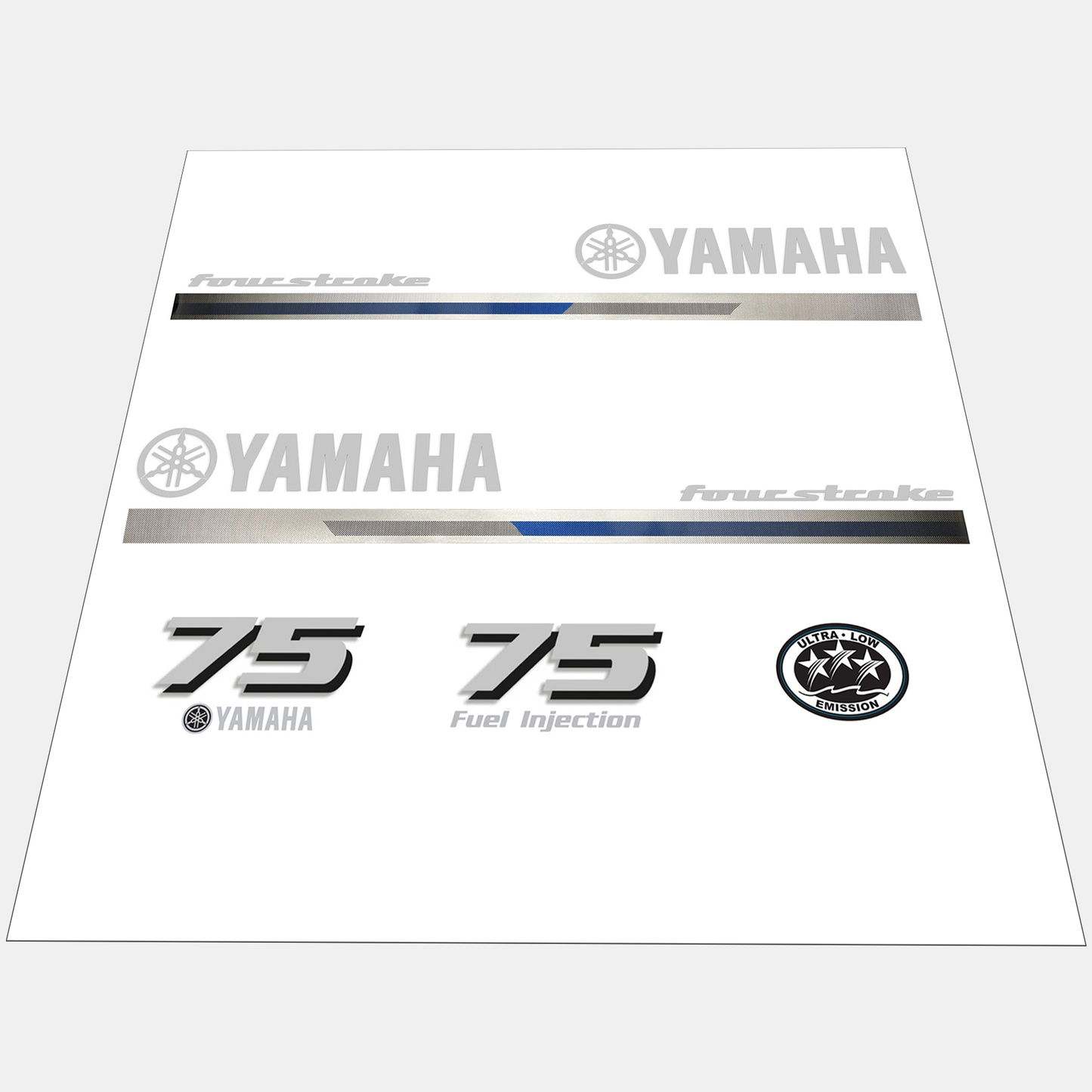 Yamaha 4-Stroke 75hp EFI Outboard Motor Cowling Cover Sticker - Image 1 - XRmarine