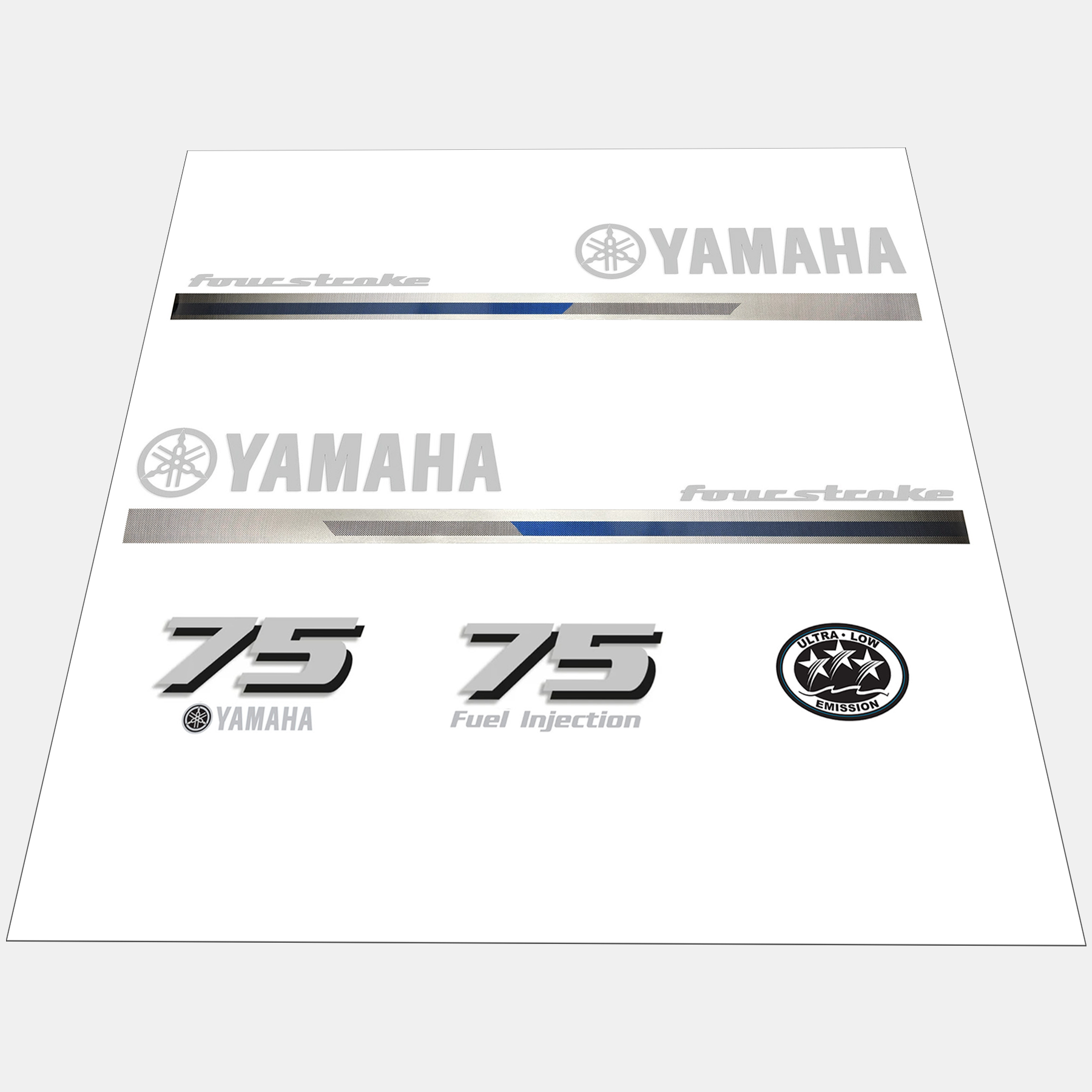 Yamaha 4-Stroke 75hp EFI Outboard Motor Cowling Cover Sticker - Image 1 - XRmarine