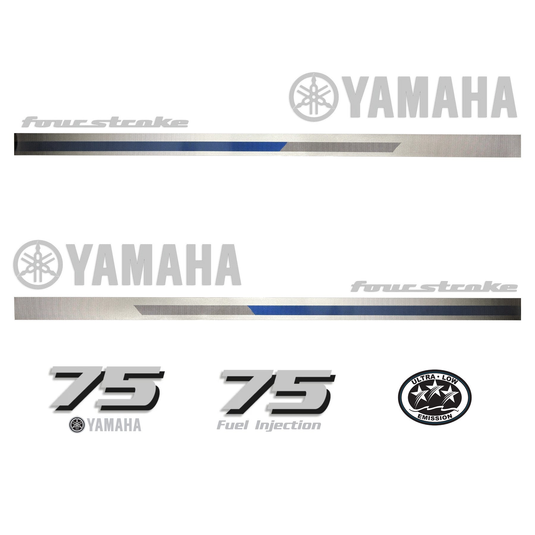 Yamaha 4-Stroke 75hp EFI Outboard Motor Cowling Cover Sticker - Image 2 - XRmarine