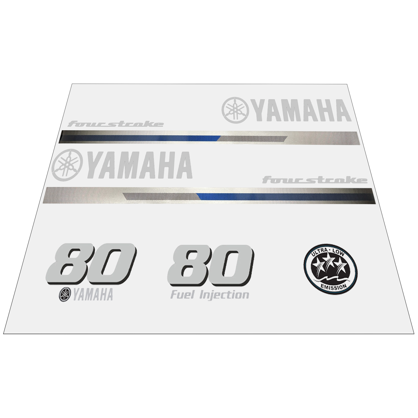 Yamaha 4-Stroke 80hp EFI Outboard Motor Cowling Cover Sticker - Image 1 - XRmarine