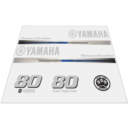 Yamaha 4-Stroke 80hp EFI Outboard Motor Cowling Cover Sticker - Image 1 - XRmarine