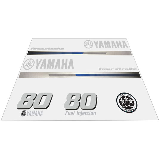 Yamaha 4-Stroke 80hp EFI Outboard Motor Cowling Cover Sticker - Image 2 - XRmarine