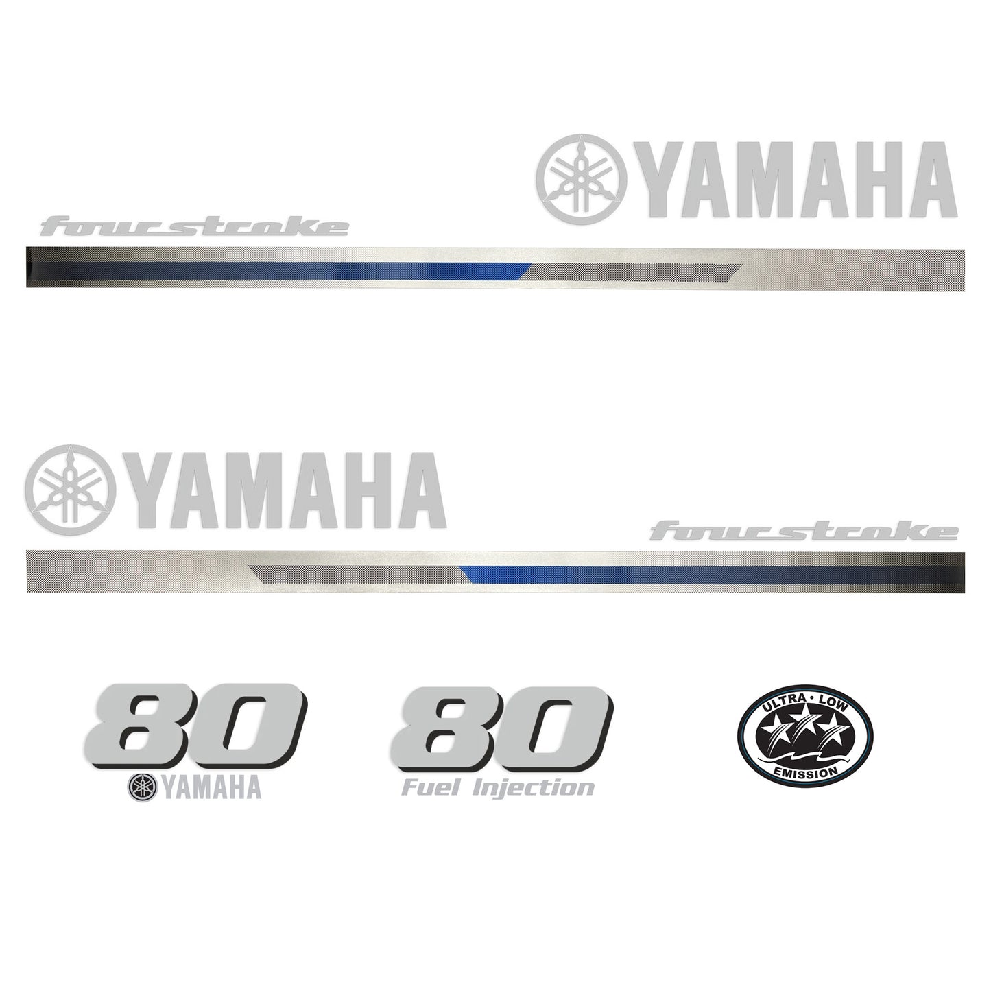 Yamaha 4-Stroke 80hp EFI Outboard Motor Cowling Cover Sticker - Image 3 - XRmarine