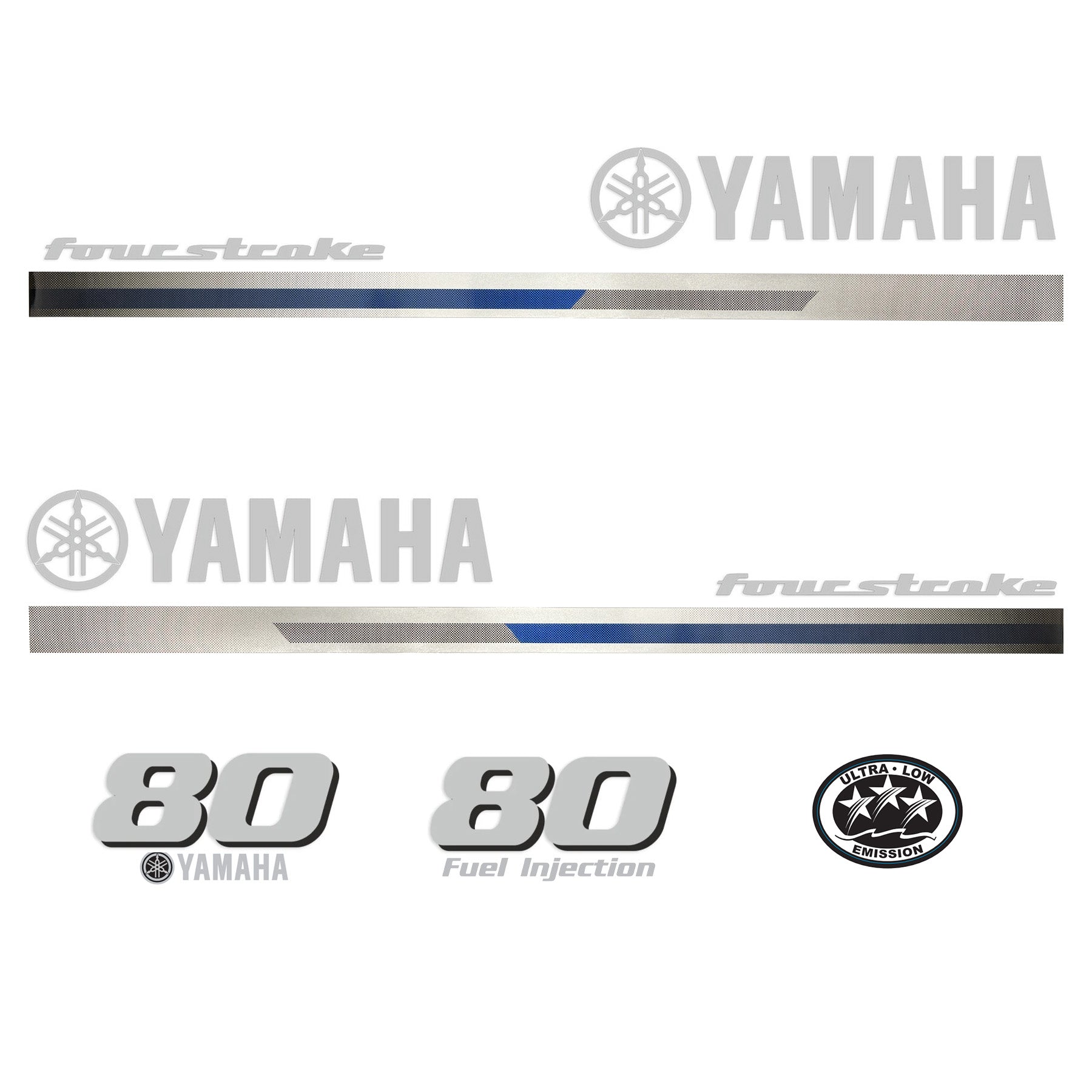 Yamaha 4-Stroke 80hp EFI Outboard Motor Cowling Cover Sticker - Image 3 - XRmarine