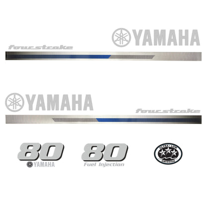 Yamaha 4-Stroke 80hp EFI Outboard Motor Cowling Cover Sticker - Image 3 - XRmarine