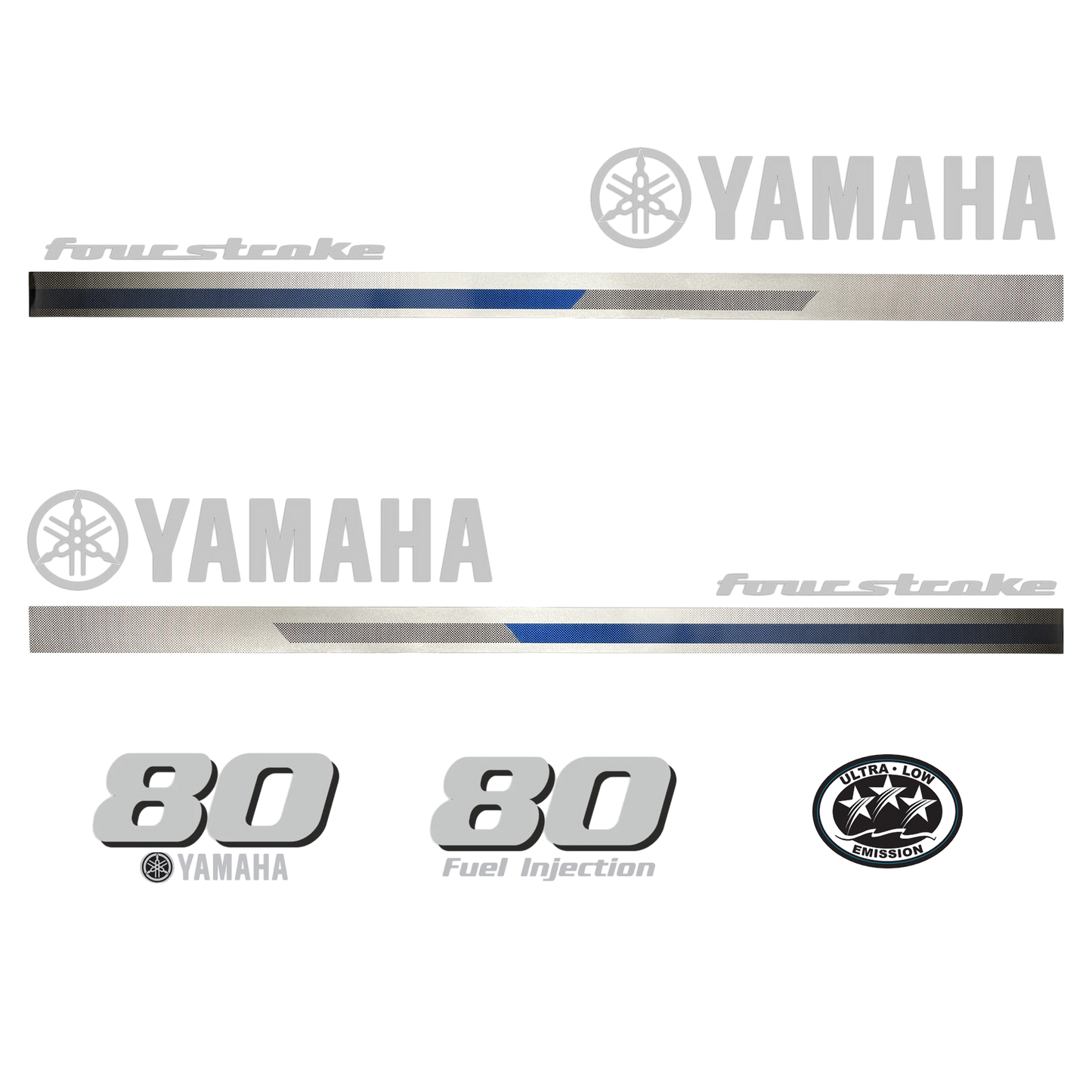 Yamaha 4-Stroke 80hp EFI Outboard Motor Cowling Cover Sticker - Image 4 - XRmarine