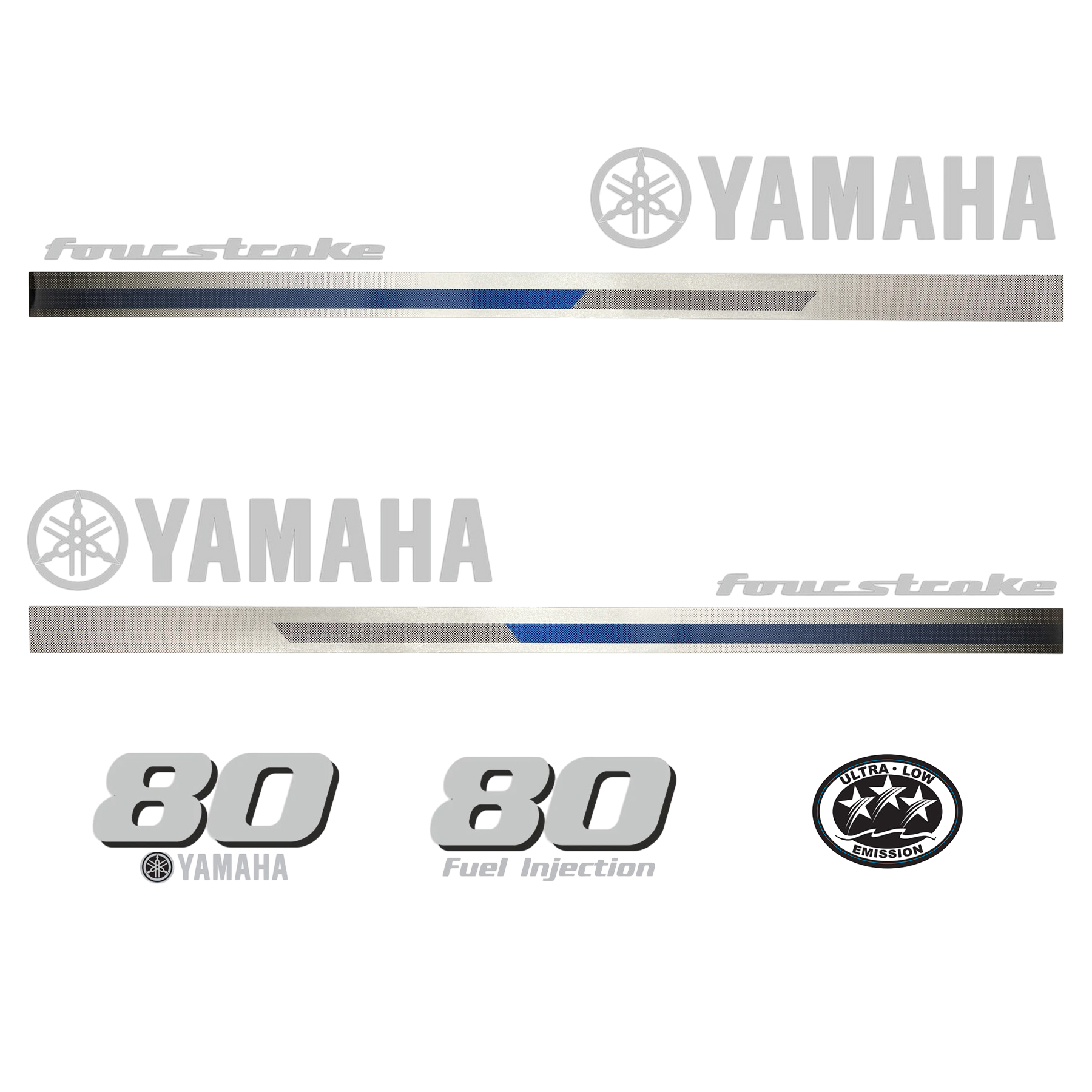 Yamaha 4-Stroke 80hp EFI Outboard Motor Cowling Cover Sticker - Image 4 - XRmarine