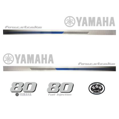Yamaha 4-Stroke 80hp EFI Outboard Motor Cowling Cover Sticker - Image 4 - XRmarine