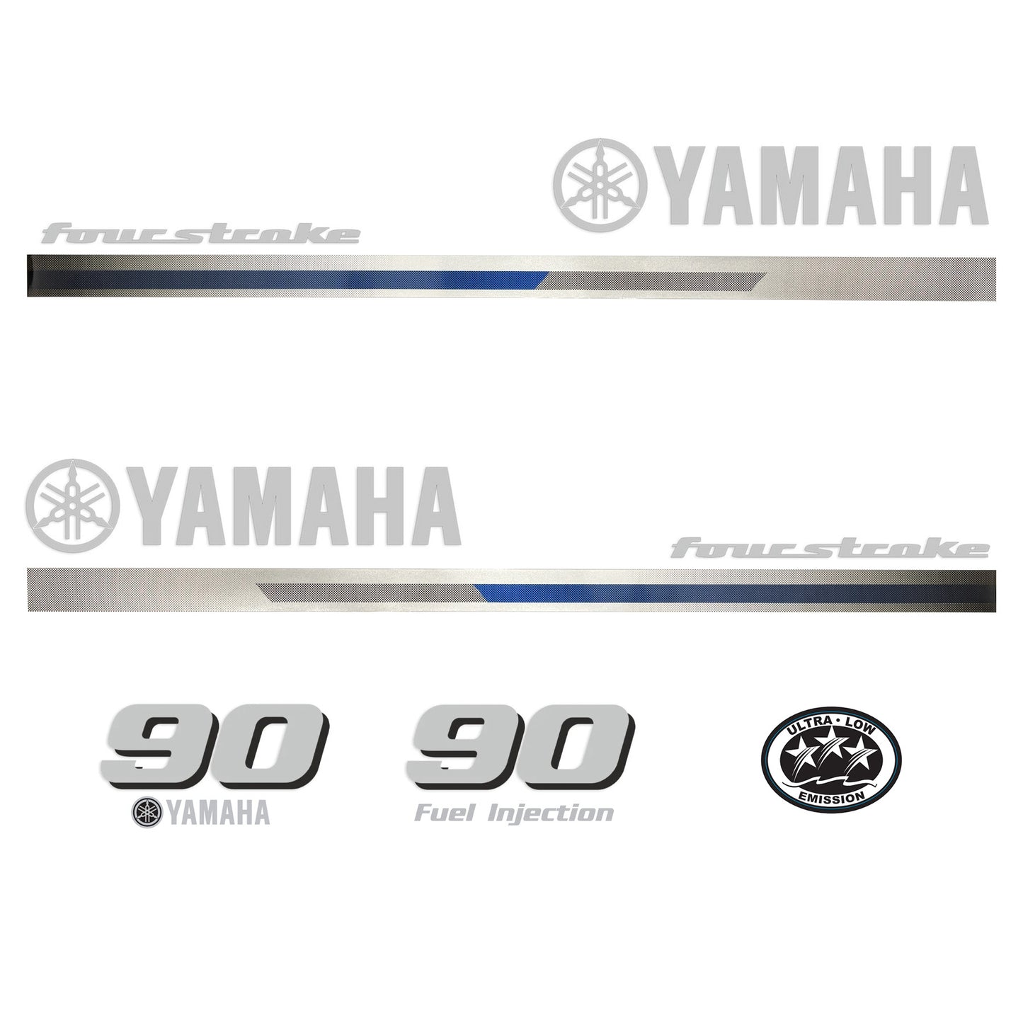 Yamaha 4-Stroke 90hp EFI Outboard Motor Cowling Cover Sticker - Image 2 - XRmarine