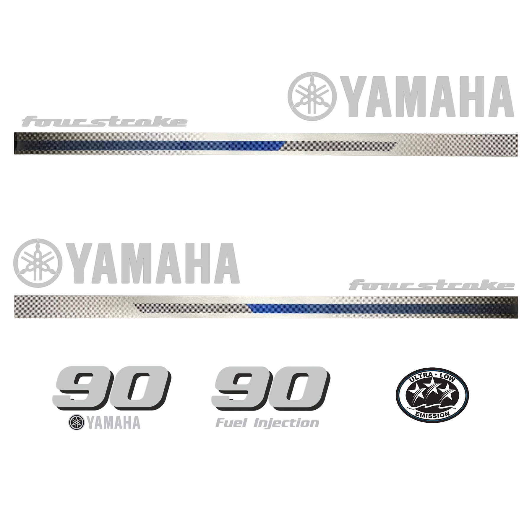 Yamaha 4-Stroke 90hp EFI Outboard Motor Cowling Cover Sticker - Image 3 - XRmarine