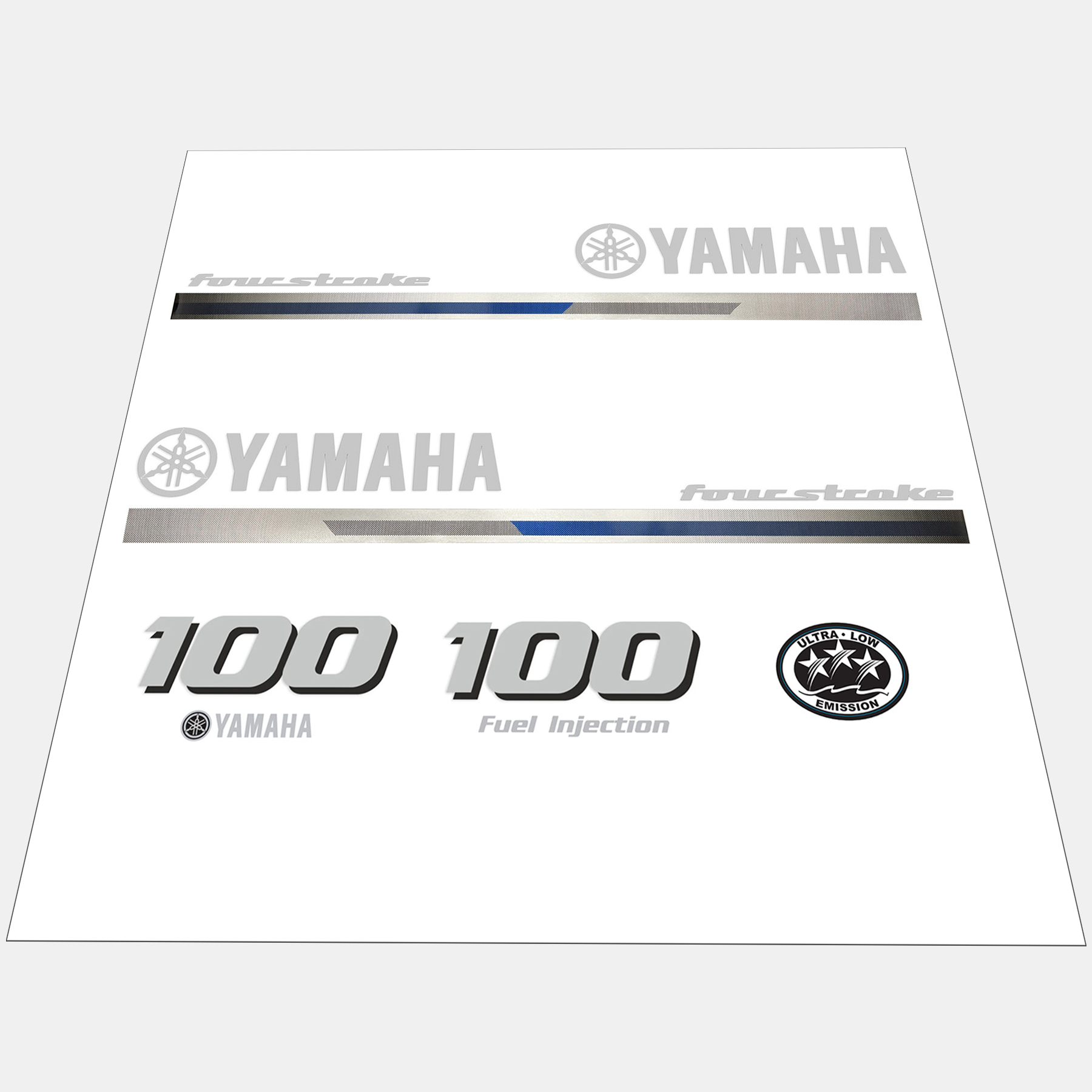 Yamaha 4-Stroke 100hp EFI Outboard Motor Cowling Cover Sticker - Image 1 - XRmarine
