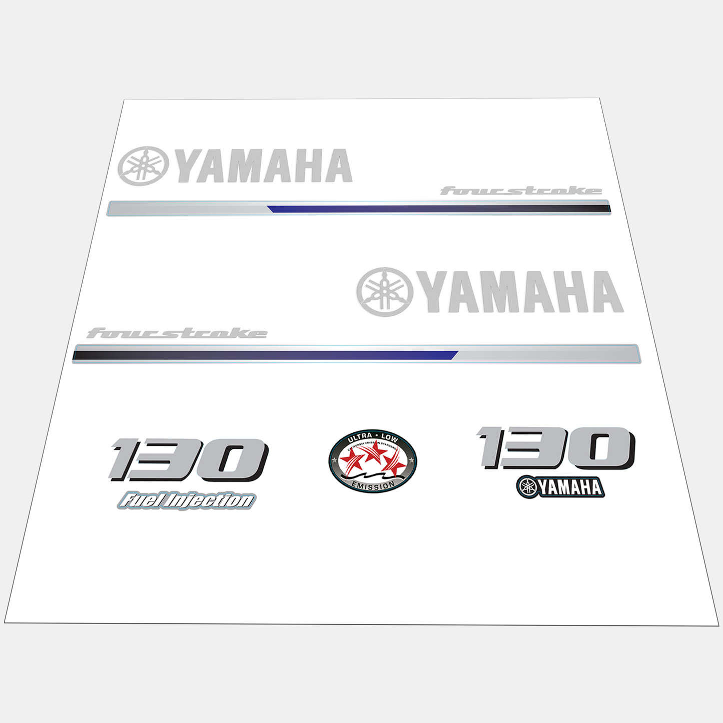 Yamaha 4-Stroke 130hp EFI Outboard Motor Cowling Cover Sticker - Image 1 - XRmarine