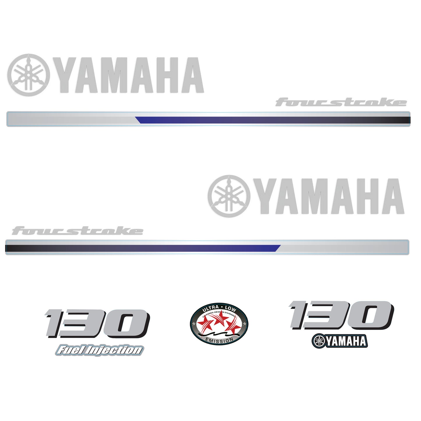 Yamaha 4-Stroke 130hp EFI Outboard Motor Cowling Cover Sticker - Image 2 - XRmarine