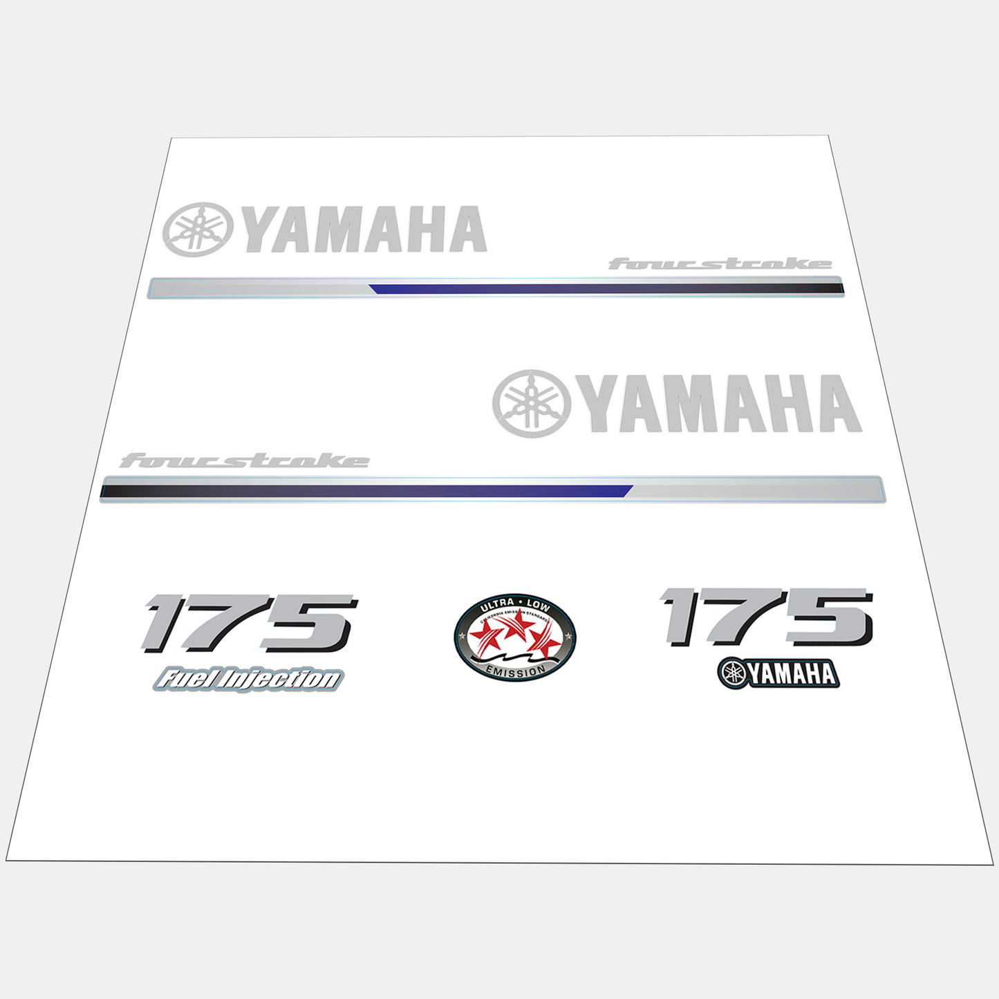 Yamaha 4-Stroke 175hp EFI Outboard Motor Cowling Cover Sticker - Image 1 - XRmarine