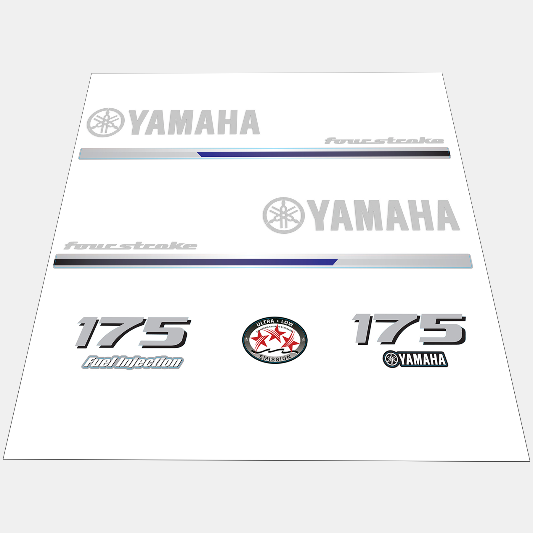 Yamaha 4-Stroke 175hp EFI Outboard Motor Cowling Cover Sticker - Image 1 - XRmarine