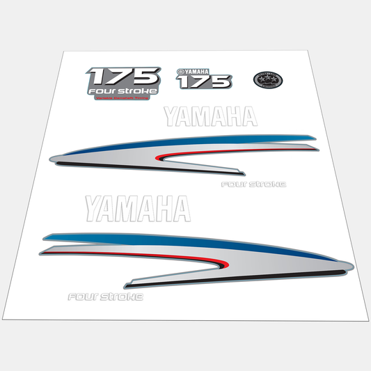 Yamaha 4-Stroke 175hp VCT Outboard Motor Cowling Cover Sticker - Image 1 - XRmarine