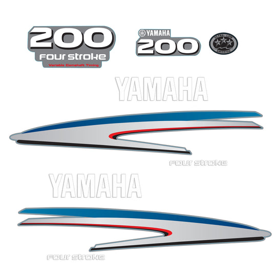 Yamaha 4-Stroke 200hp VCT Outboard Motor Cowling Cover Sticker - Image 2 - XRmarine