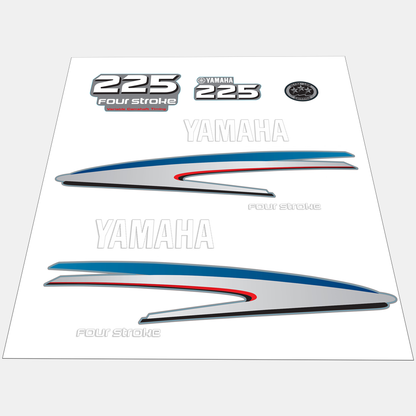 Yamaha 4-Stroke 225hp V6 VCT Outboard Motor Cowling Cover Sticker - Image 1 - XRmarine