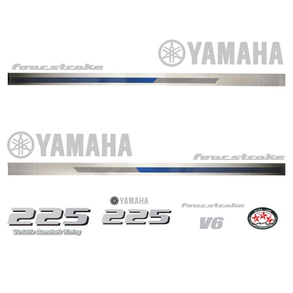 Yamaha 4-Stroke 225hp V6 VCT Outboard Motor Cowling Cover Sticker - Image 2 - XRmarine