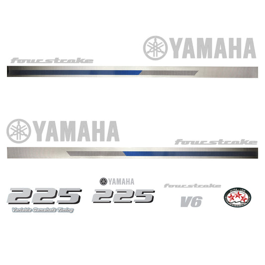 Yamaha 4-Stroke 225hp V6 VCT Outboard Motor Cowling Cover Sticker - Image 2 - XRmarine
