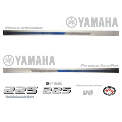 Yamaha 4-Stroke 225hp V6 VCT Outboard Motor Cowling Cover Sticker - Image 3 - XRmarine