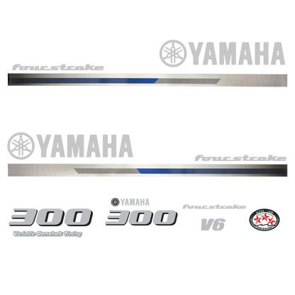 Yamaha 4-Stroke 300hp V6 VCT Outboard Motor Cowling Cover Sticker - Image 3 - XRmarine